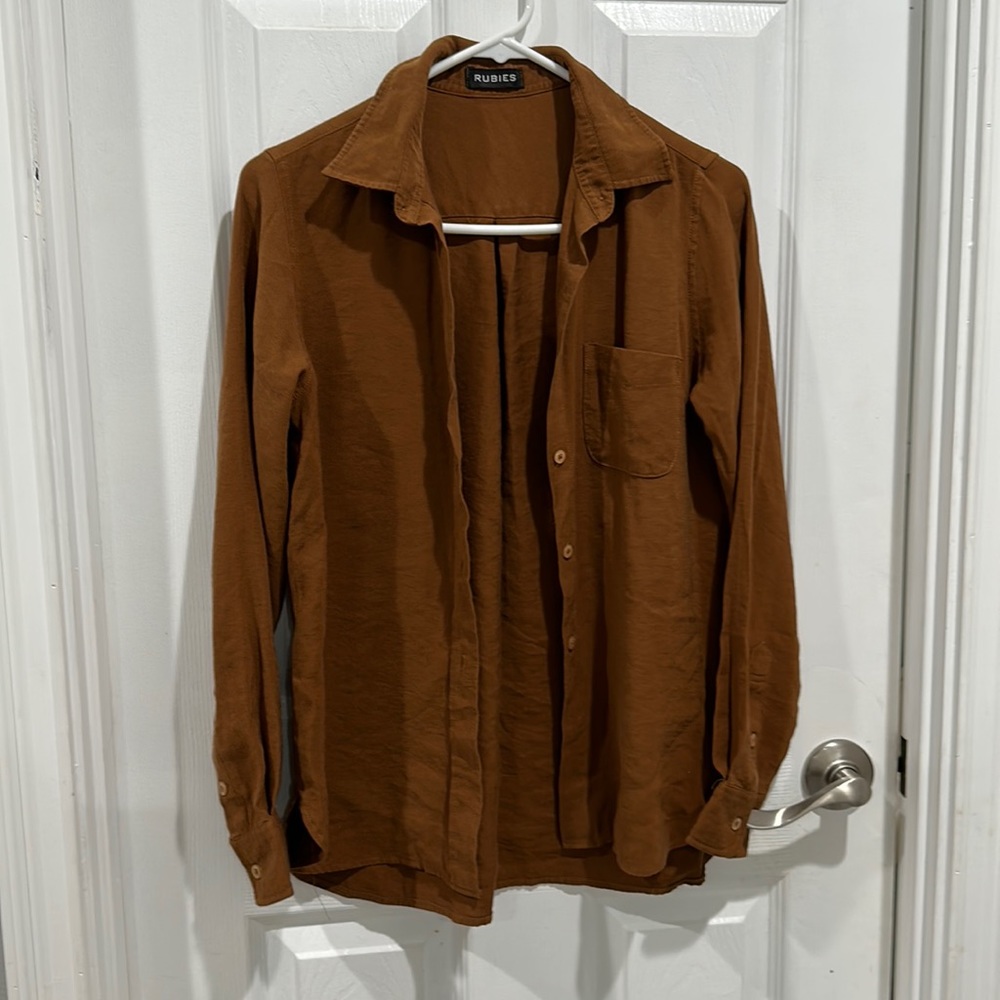 Rubie's Brown Button-Down Shirt